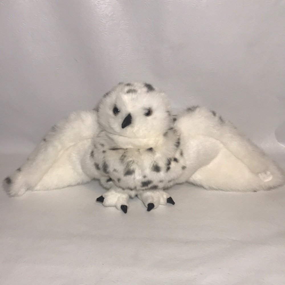 Folkmanis Snowy Owl Puppet 360 Degree Turning Head Puppet